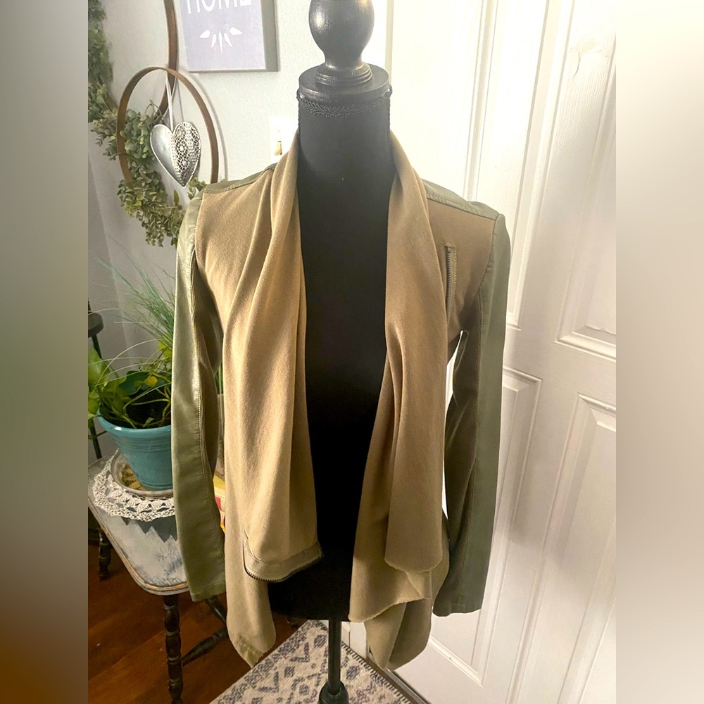 BlankNYC olive drape jacket